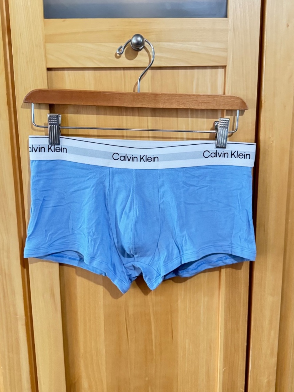 Calvin Klein Cotton Stretch Low Rise Trunks Light Blue – Size M